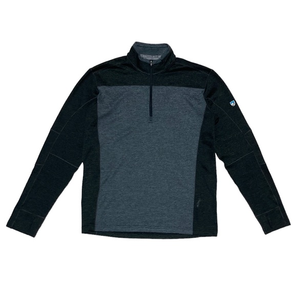 KüHL Ryzer 1/4 Zip Pullover Sweatshirt Men’s size Large in Koal / Black - Picture 5 of 8